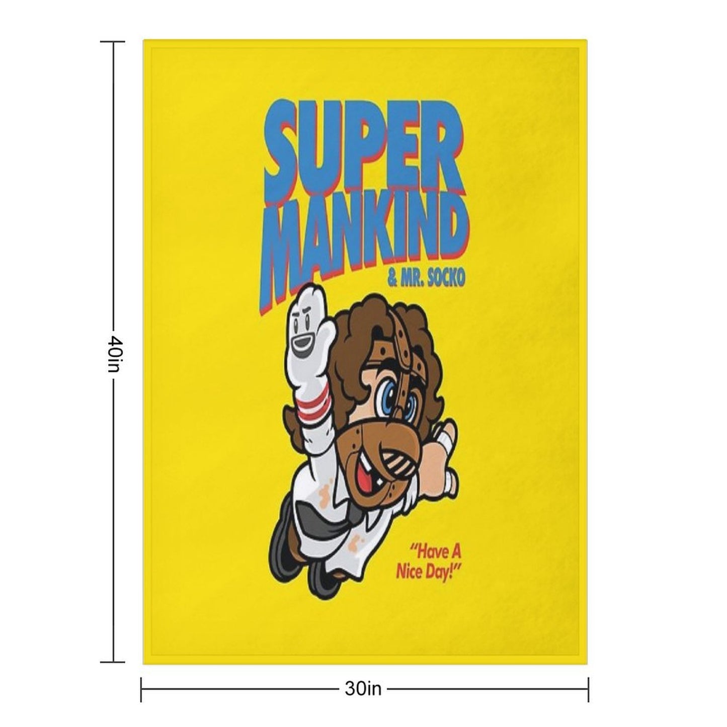 Super Mankind Throw Blanket