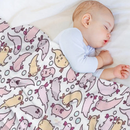 Adorable Axolotls Throw Blanket