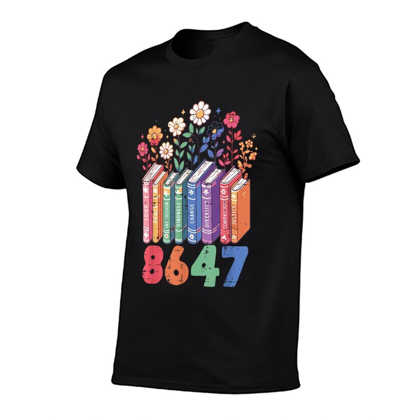Resist 8647 Books Love Peace Protest Anti Women Girls  Eco-friendly Material T-Shirt