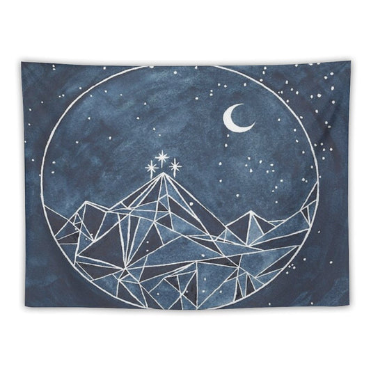 Night Court Moon And Stars Tapestry