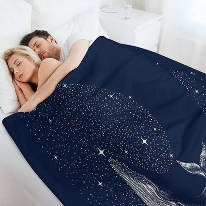 Starry Whale Throw Blanket