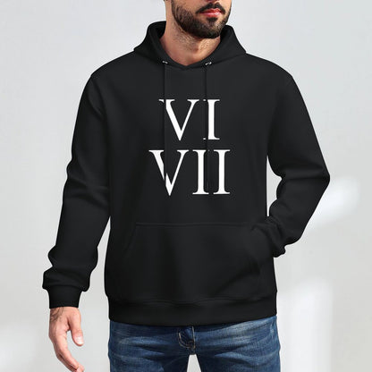 Womens 67 Roman Numerals VI VII Funny Six Seven Meme Matching Group Unisex Design Hoodie