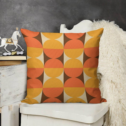 Mid Century Modern Geometric Abstract Pattern 727 Linen Throw Pillow Cover