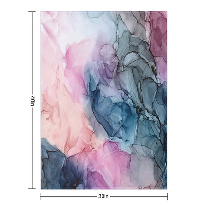 Heavenly Pastels 1 Original Abstract Ink Painting Throw Blanket