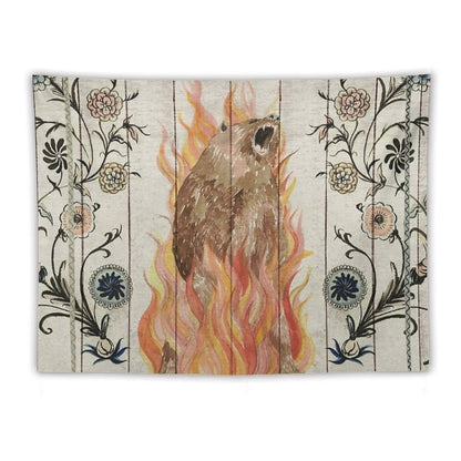 Midsommar Bear Painting Tapestry