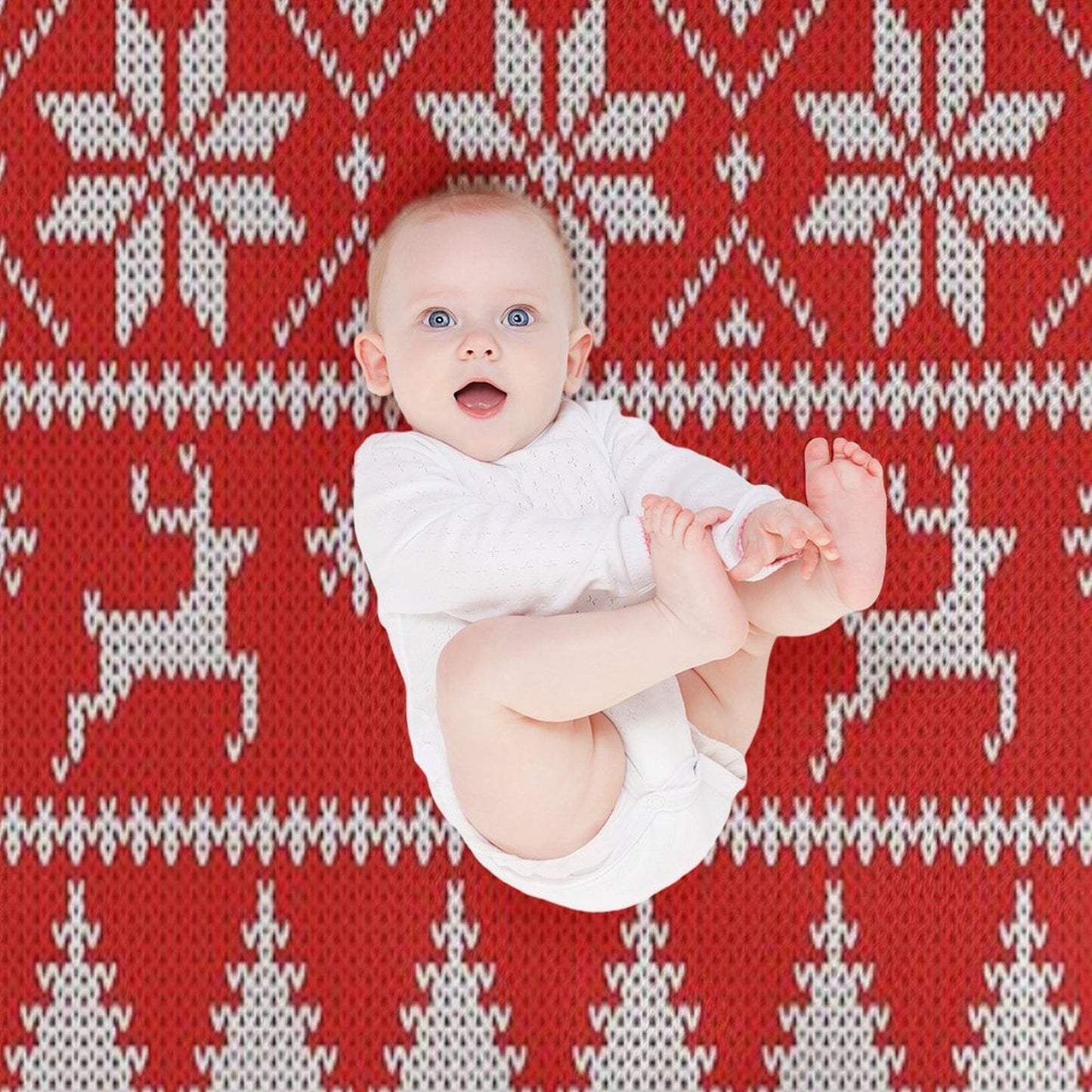 Fair Isle Christmas Throw Blanket