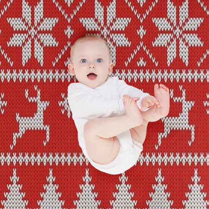 Fair Isle Christmas Throw Blanket