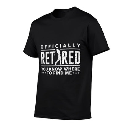 Officially Retired Gifts Golf Dad Golfing Retirement Golfer T-Shirt