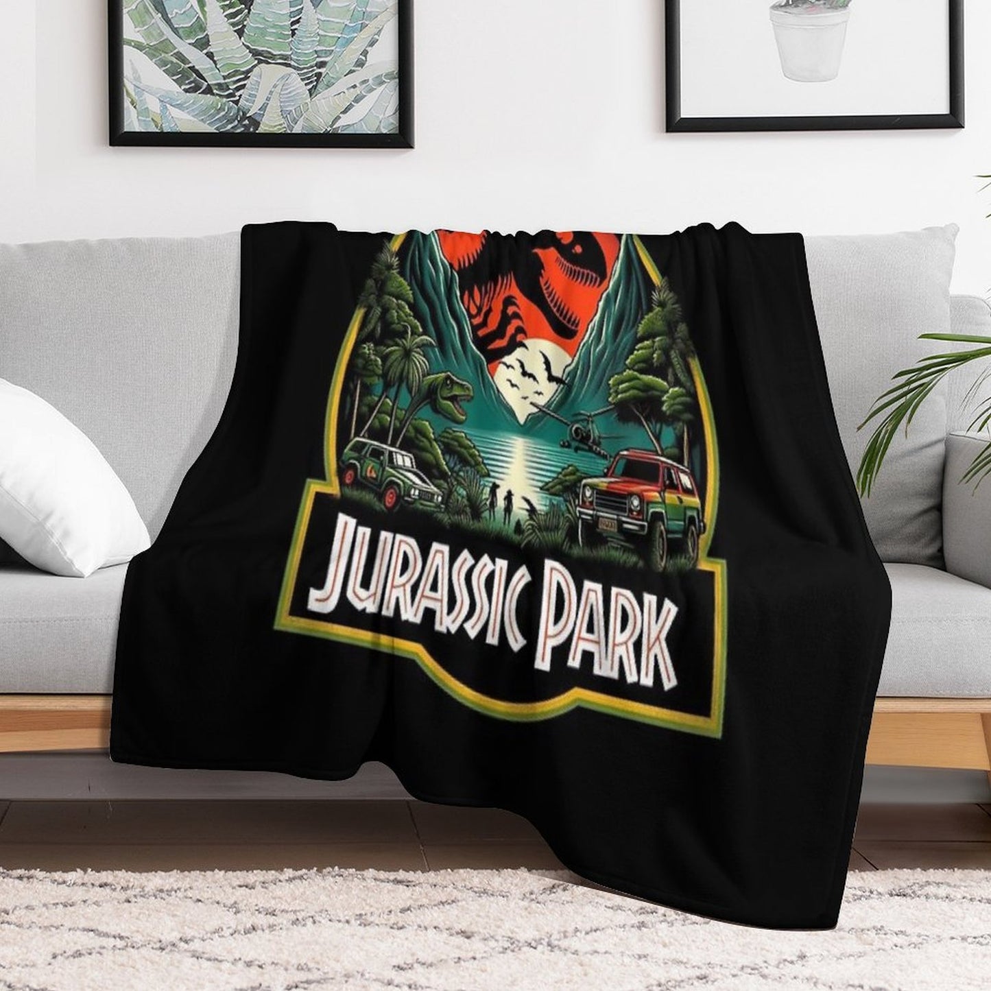 Jurassic Park Throw Blanket