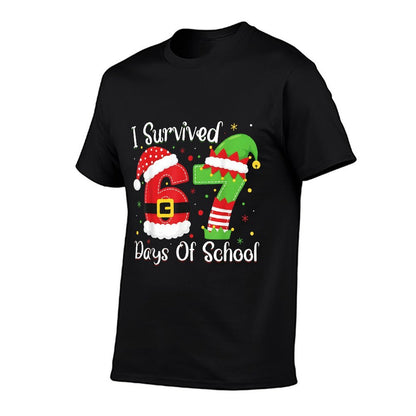 Christmas I Survived 67 Days of School Funny Six Seven  Affordable Price T-Shirt