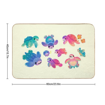 Sea Turtle - Bright Bath Mat