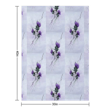 Scottish Thistles Artwork in A Contemporary Style Throw Blanket