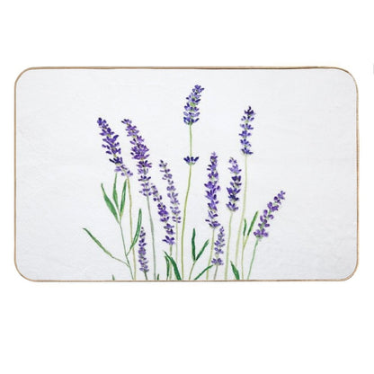 Hand Painted Purple Lavender Bath Mat