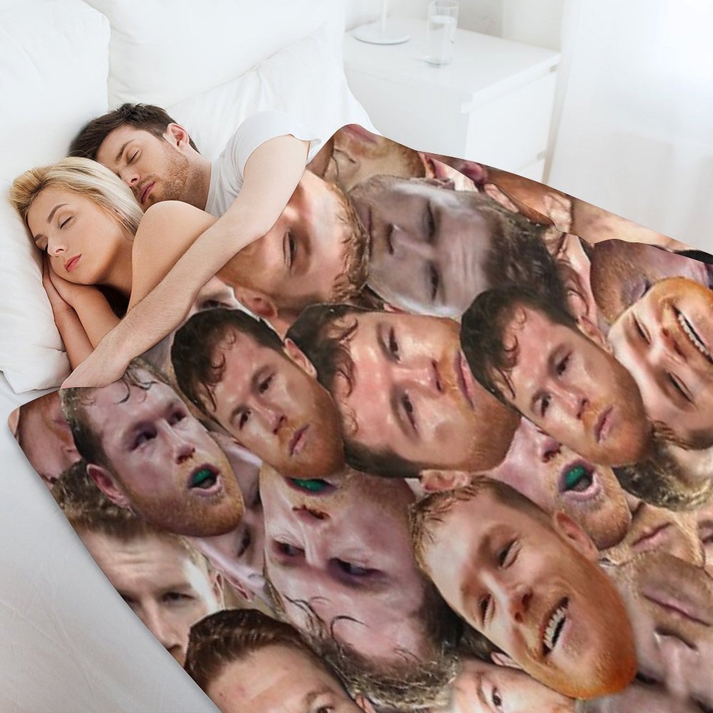 Canelo Álvarez - Boxing Face Pattern Throw Blanket