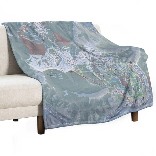 Vail Resort Trail Map Throw Blanket