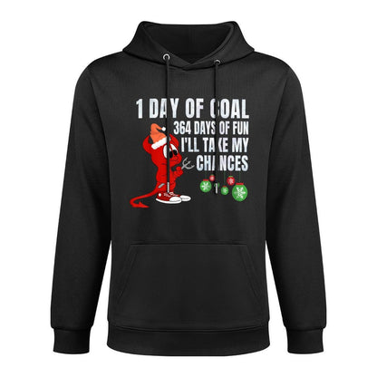 1 Day Of Coal 364 Days Of Fun Holiday Christmas T Kangaroo Pocket Hoodie