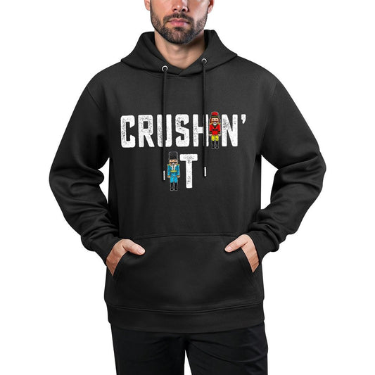 Crushin It Nutcracker Funny Nut Cracker Christmas Women Girl Customizable Surface Hoodie