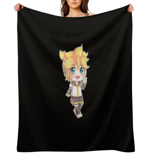 VOCALOID Kagamine Len Chibi Throw Blanket