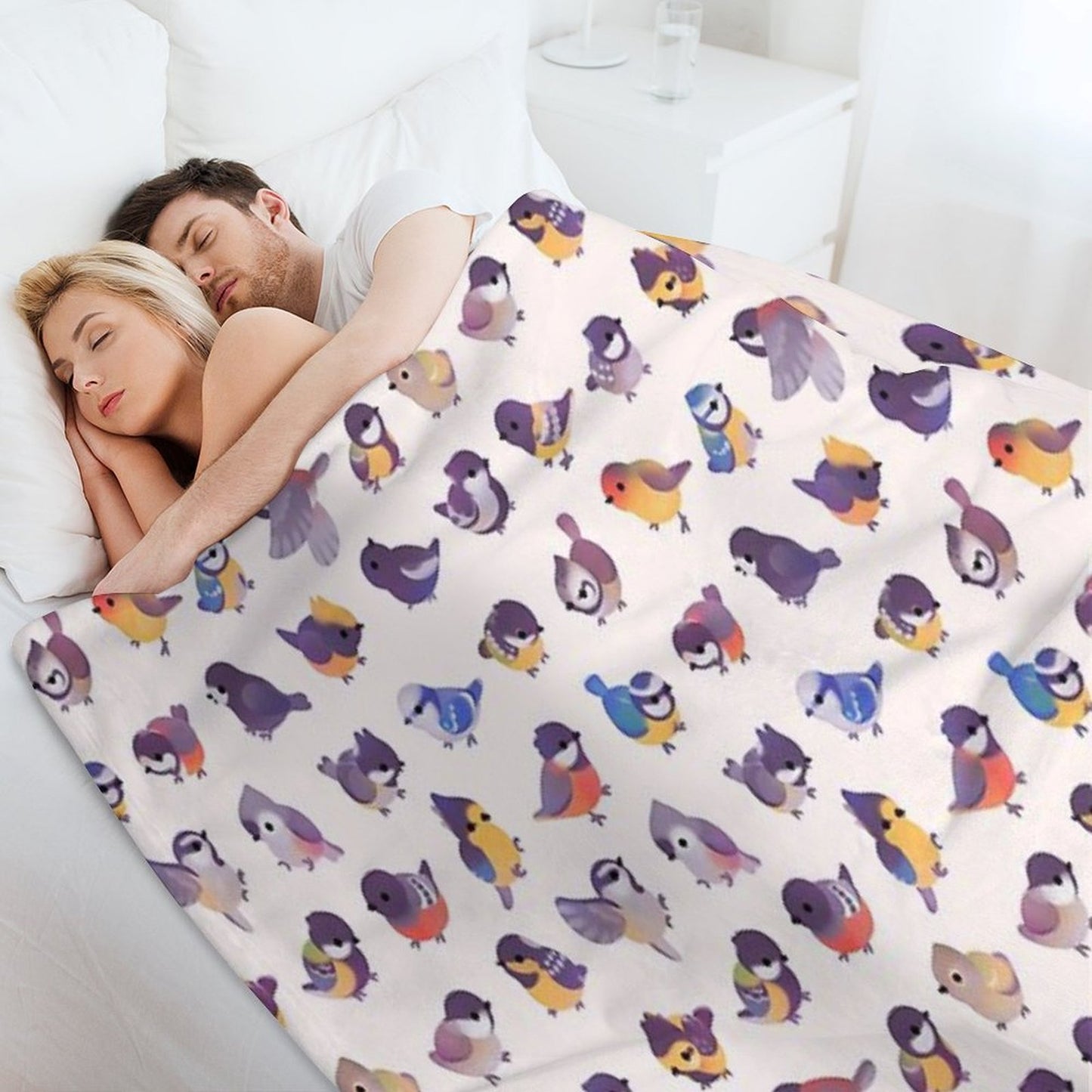 Little Bird (Paridae) Throw Blanket