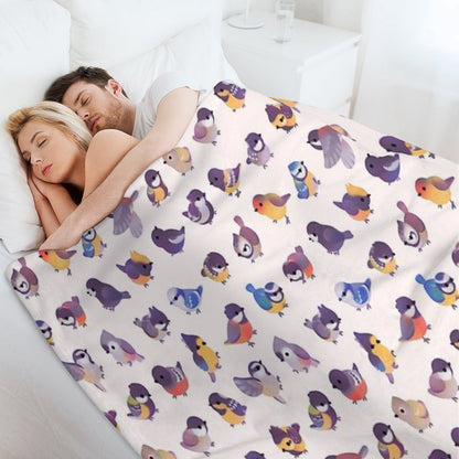 Little Bird (Paridae) Throw Blanket