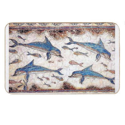 Minoan Dolphins Fresco Bath Mat