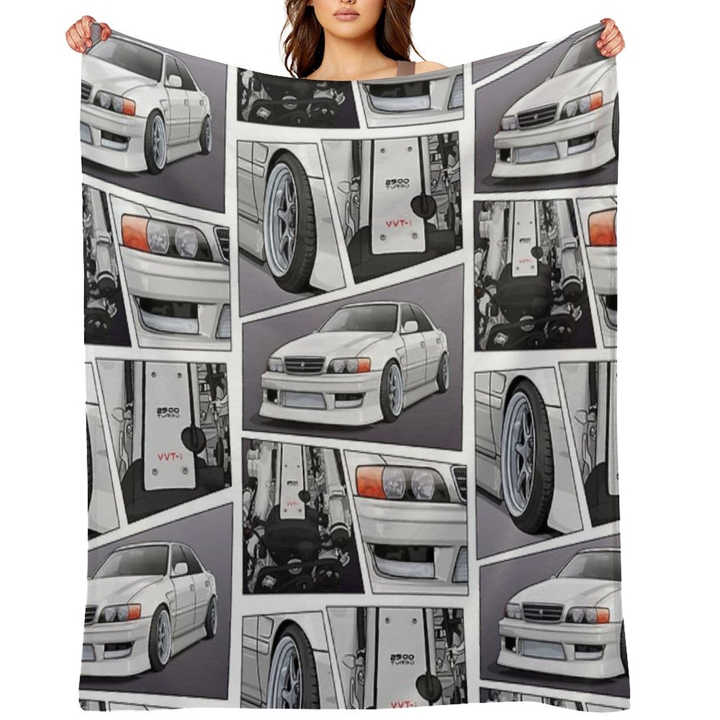 Chaser Jzx100 X 1Jz Engine Throw Blanket