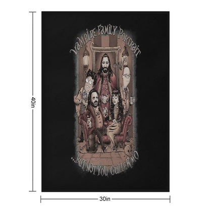 Vampire Family Portrait Throw Blanket