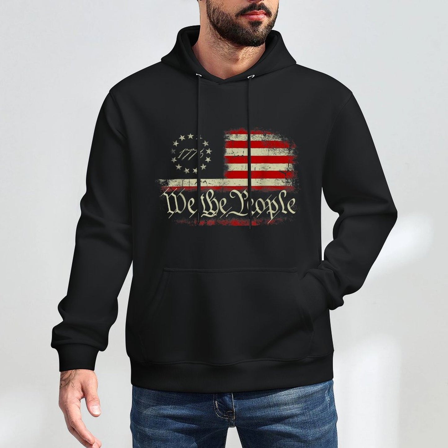 4th Of July We The People American 1776 Old American Moisture-Wicking Hoodie