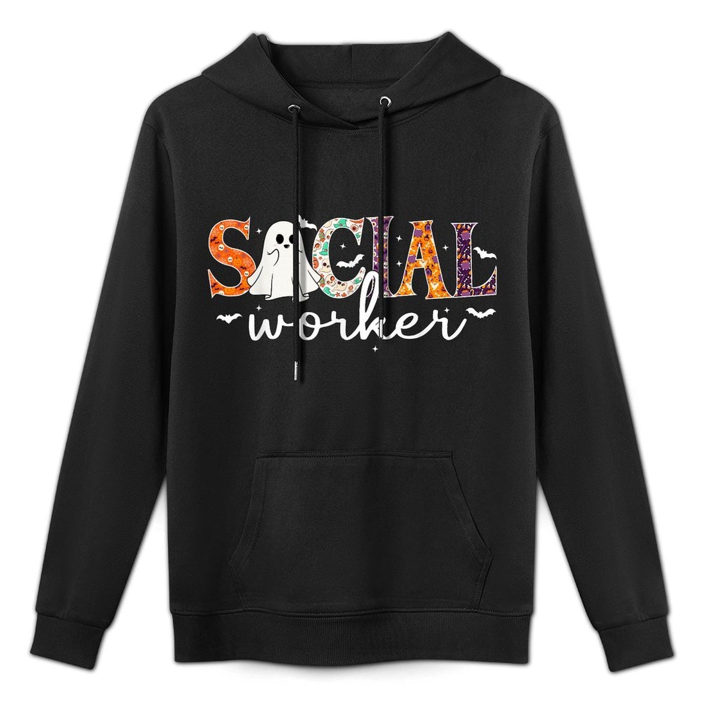 Social Worker Halloween Retro Ghost Halloween Social Worker Casual Wear Hoodie
