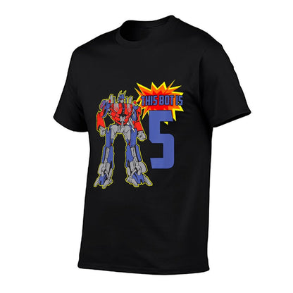 Kids 5th Birthday Bot Robot for 5 Yr Old Boys Girls T-Shirt
