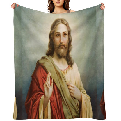 Jesus Christ Painting Throw Blanket
