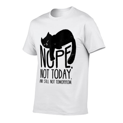 Cat Motive Funny Fun Retro Nope Not Today  Eco-friendly Material T-Shirt