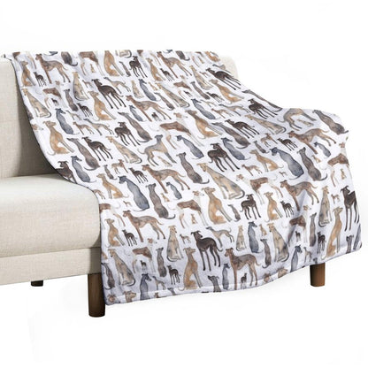 Greyhounds, Wippets And Lurcher Dogs! Throw Blanket
