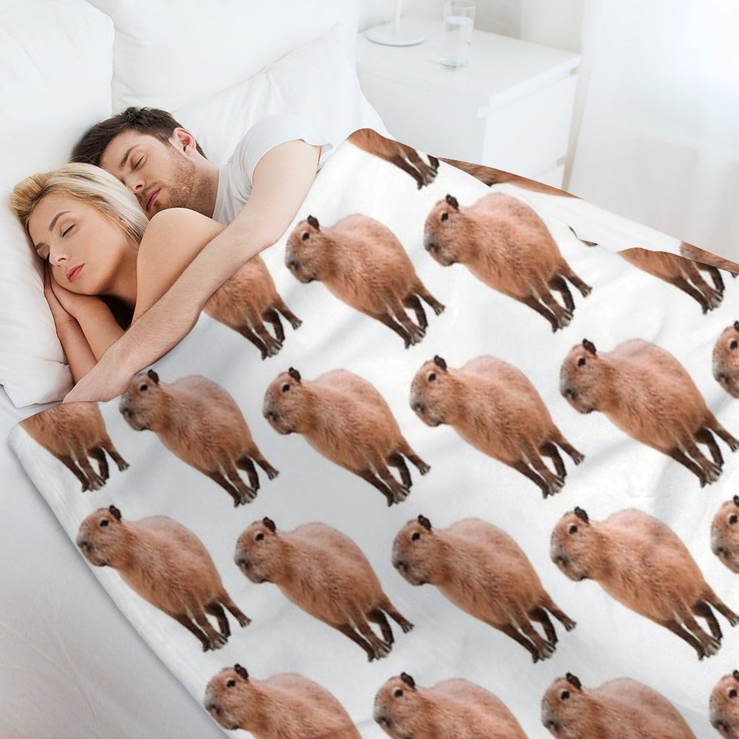 Cute Capybara Throw Blanket