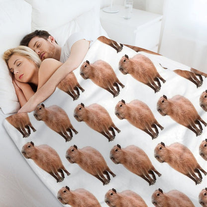 Cute Capybara Throw Blanket