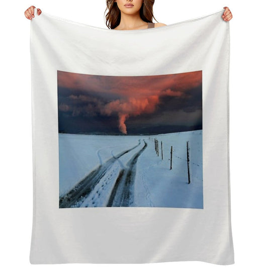 Sunset Clouds Above Switzerland Throw Blanket