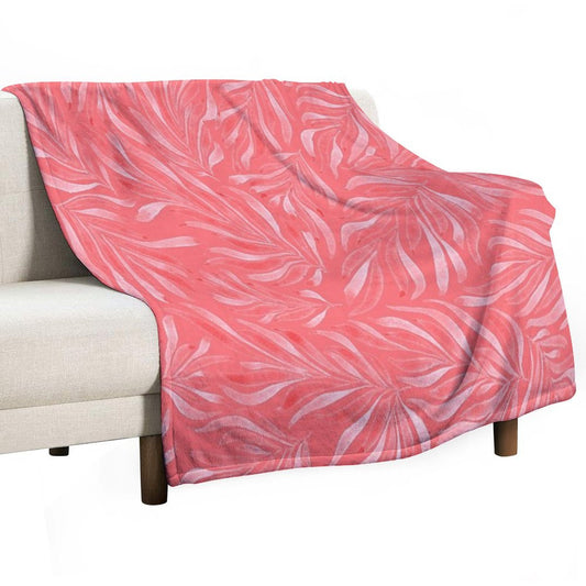 Coral Pink Throw Blanket
