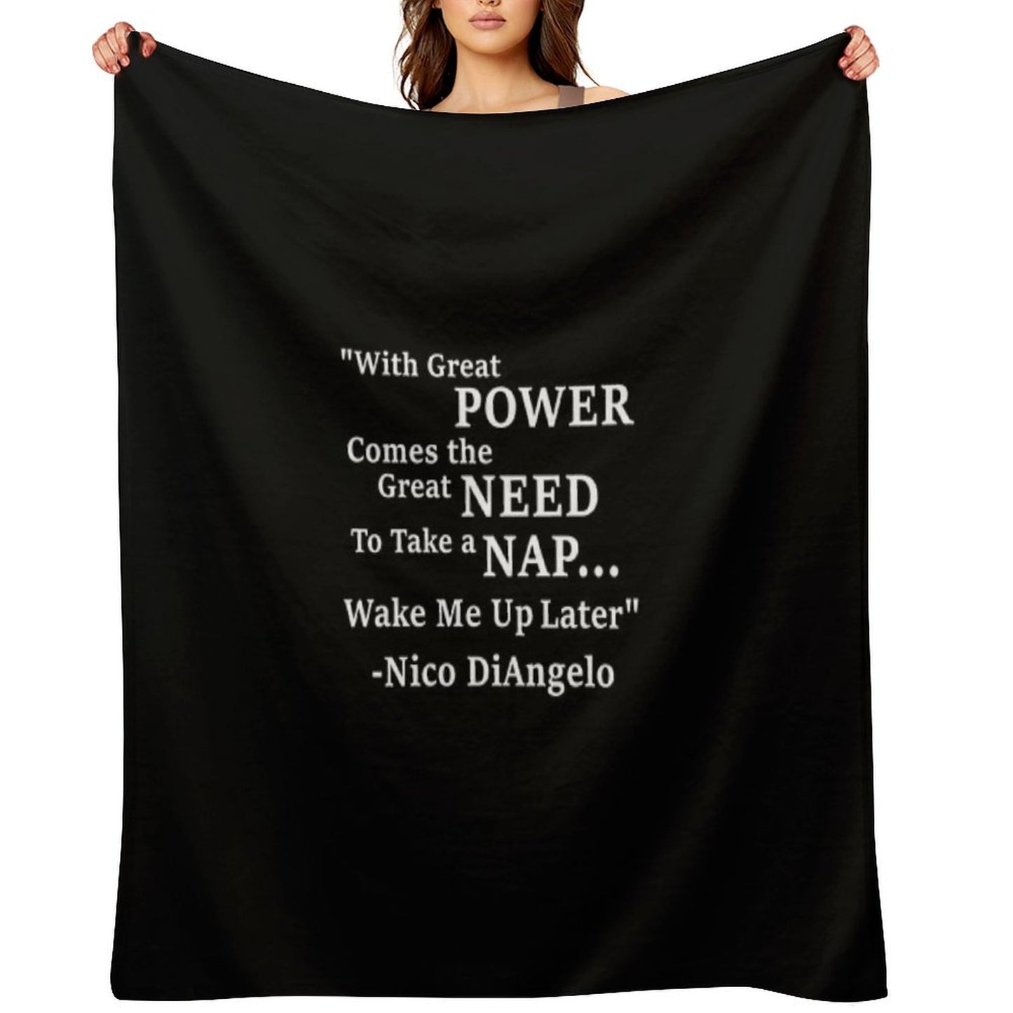 Nico DiAngelo Quote Throw Blanket