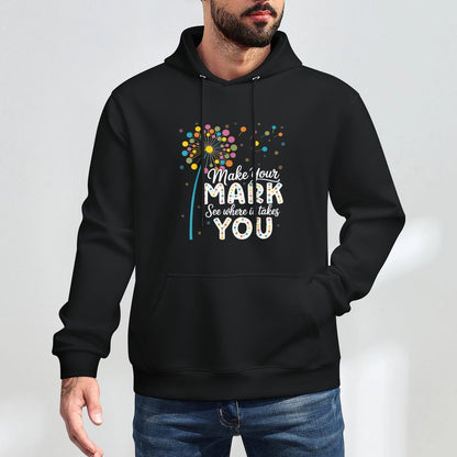 Make Your Mark Dandelion Happy Dot Days Teacher Kids Adjustable Hood Hoodie