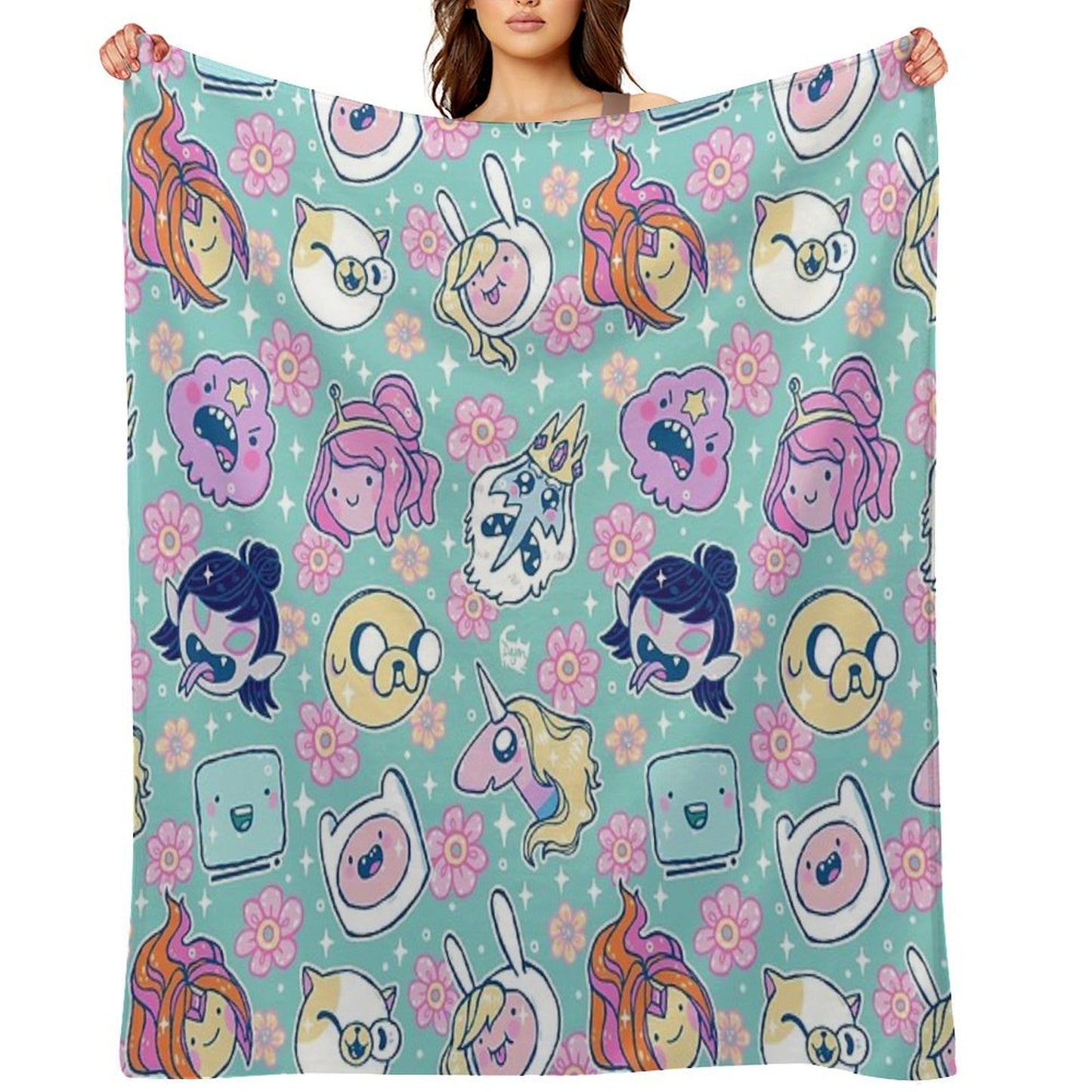 Adventure Time Friends 1 - REMASTERED - Throw Blanket