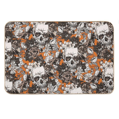 SKULLS ORANGE Bath Mat