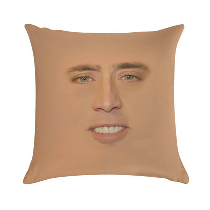 Nicolas Cage Giant Face Soft Anti-Pilling Throw Pillow