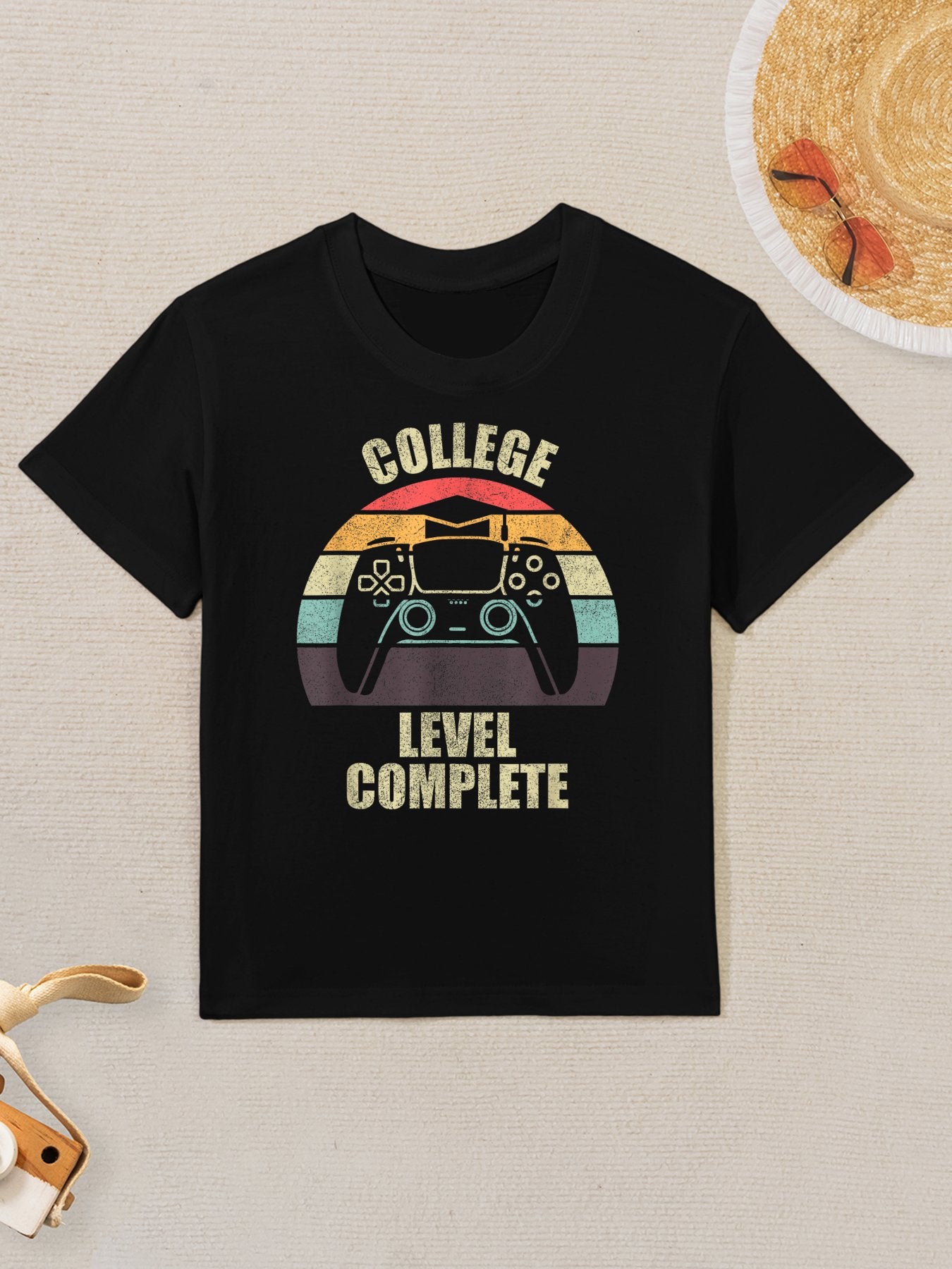 College Level Complete Gamings, Gamer Men Graduation Kids T-Shirt