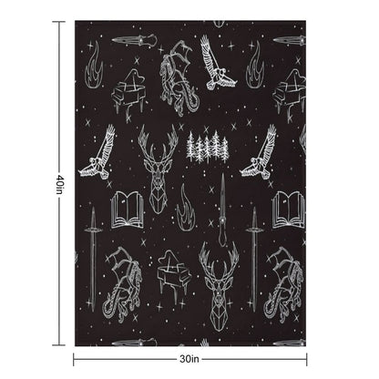 Throne of Glass Pattern Throw Blanket