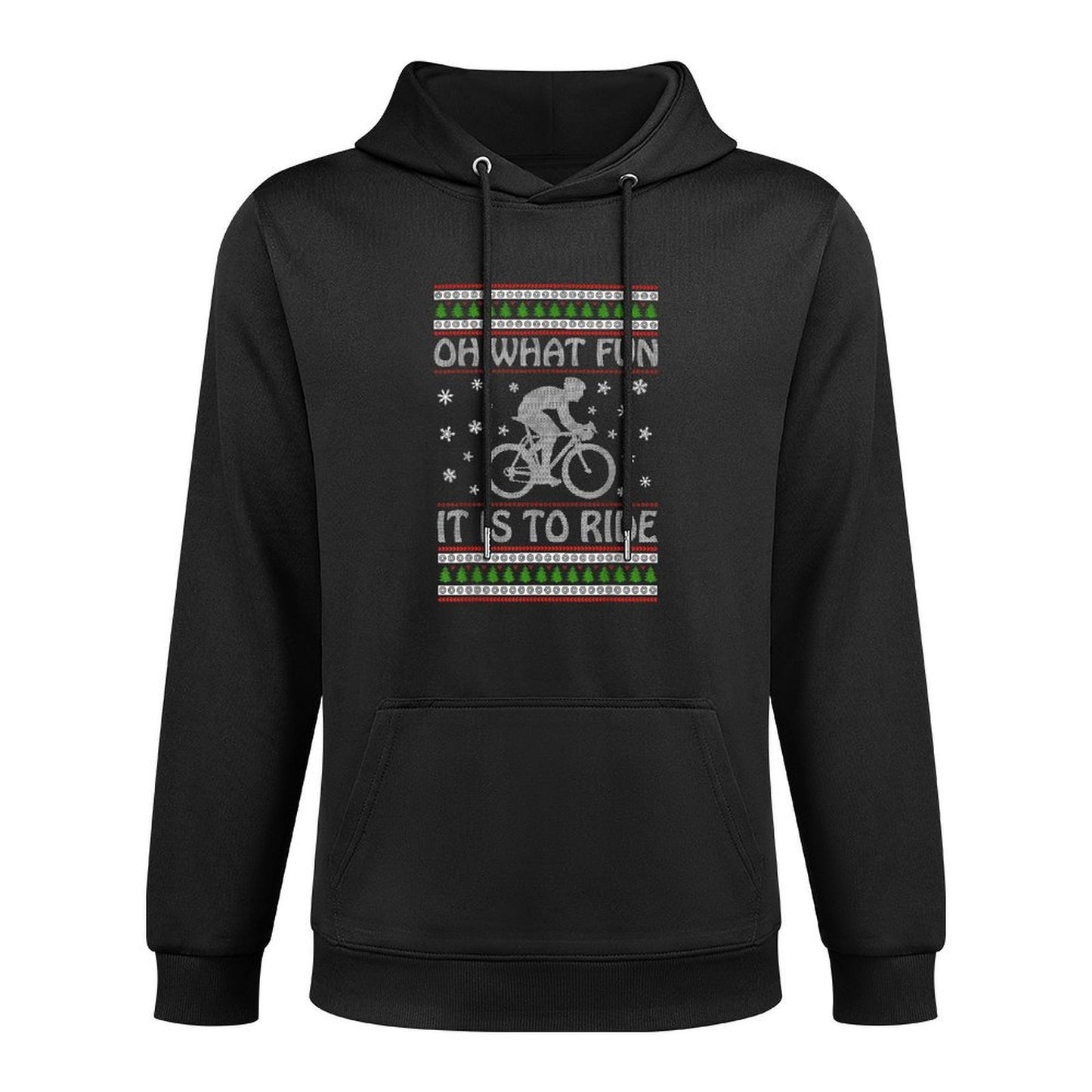 Oh What Fun It Is To Ride A Bicycle Ugly Christmas Sweater All-Day Comfort Hoodie