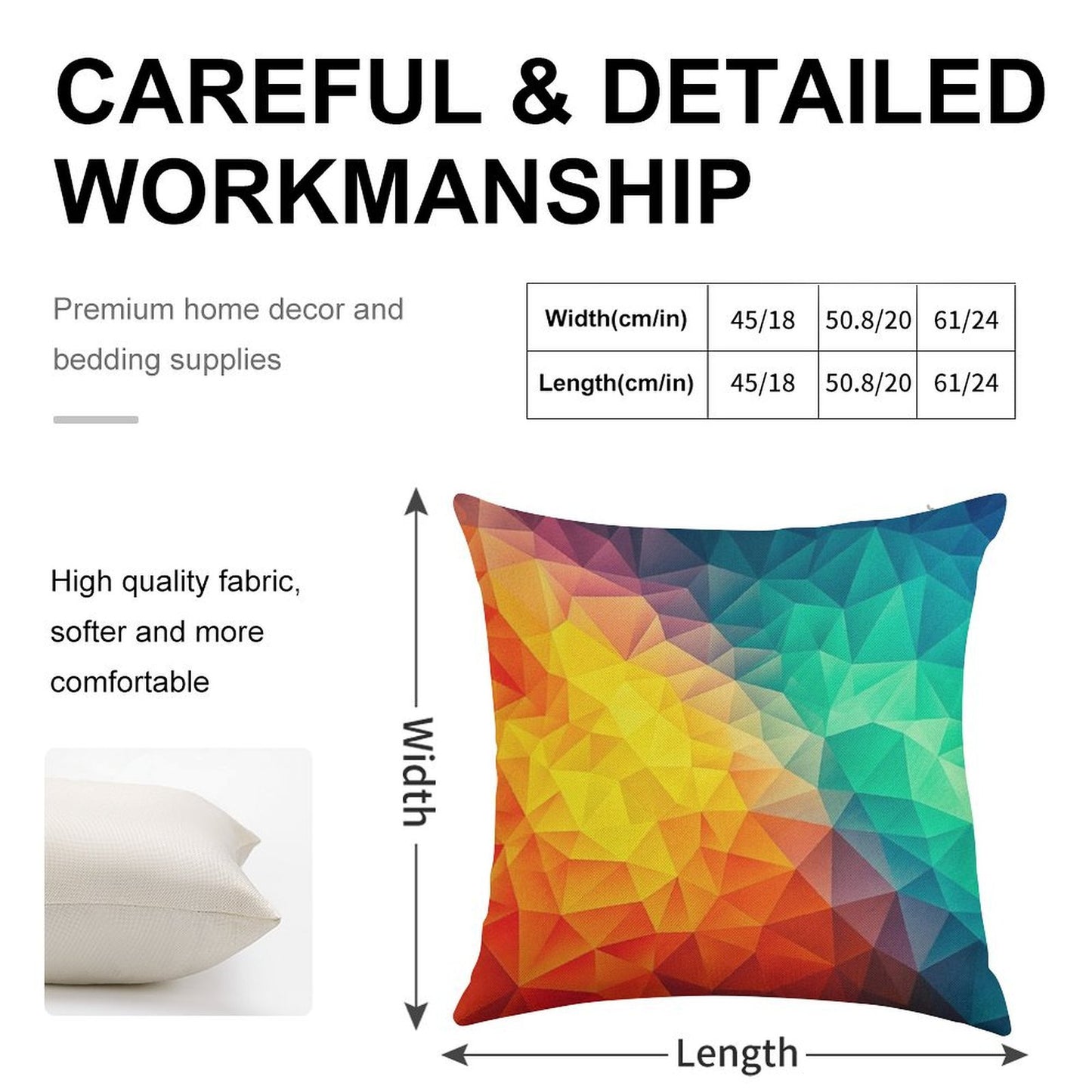 Abstract Multi Color Cubizm Painting Linen Throw Pillow Cover
