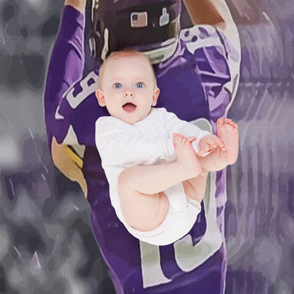Adam Thielen Minnesota Vikings Illustration Throw Blanket