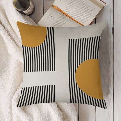 Bauhaus #16 Linen Throw Pillow Cover