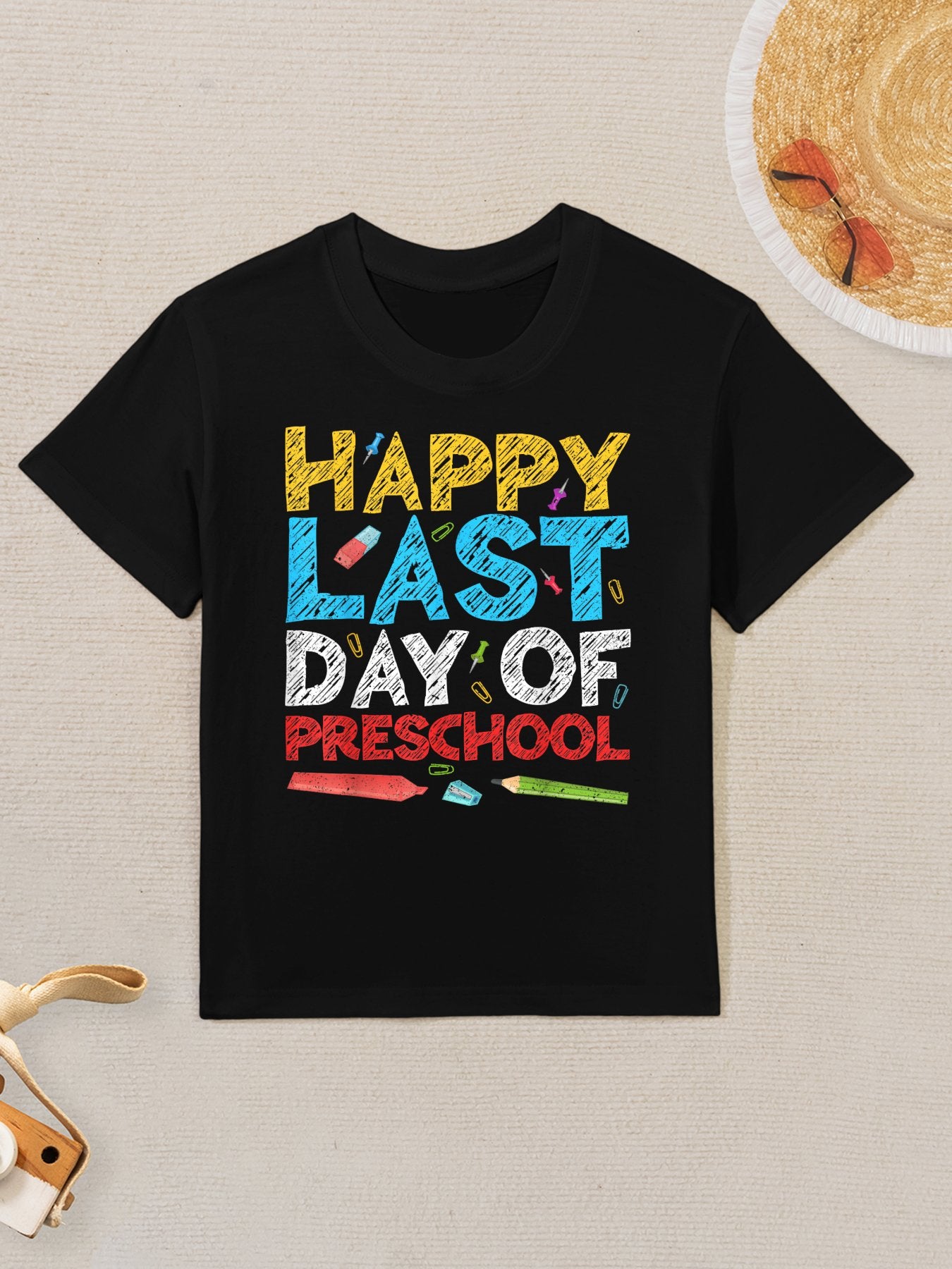 Happy Last Day Of Preschool Boy Girl Graduation Kids T-Shirt