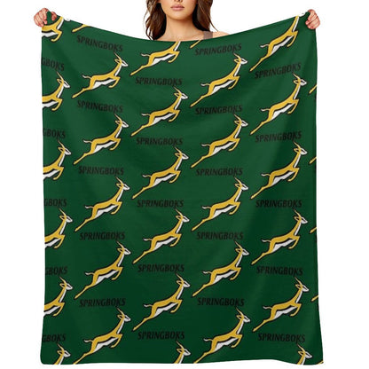 Springboks - The South Africa National Rugby Union Team Throw Blanket